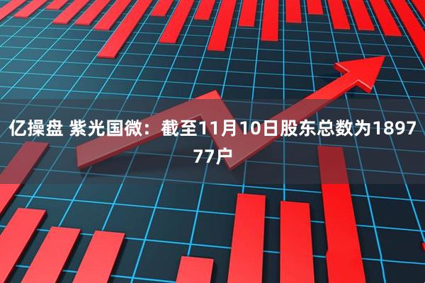 亿操盘 紫光国微：截至11月10日股东总数为189777户